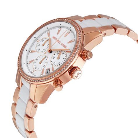 mk6324 michael kors|Michael Kors Ritz Quartz Chronograph White Dial .